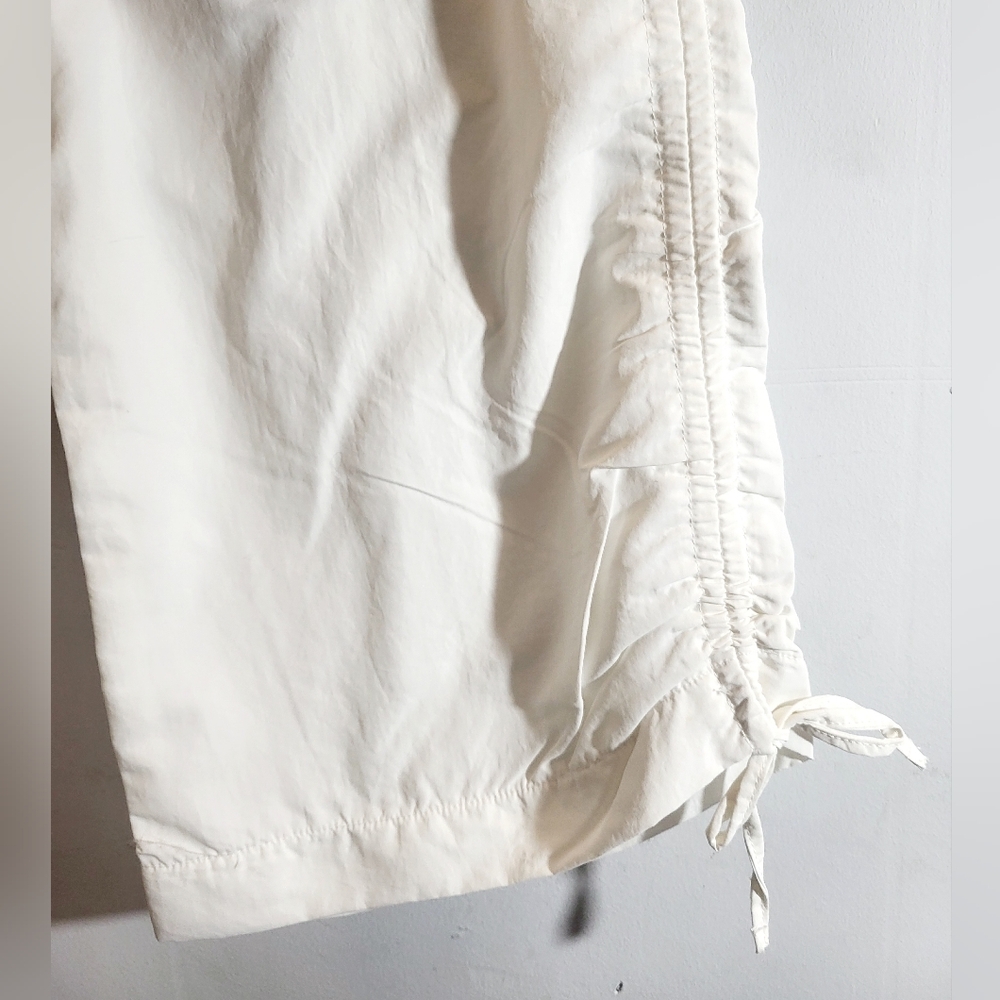 ZARA High Waisted Drawstring Side Cinch White Capri Pants size XXL - Picture 4 of 14